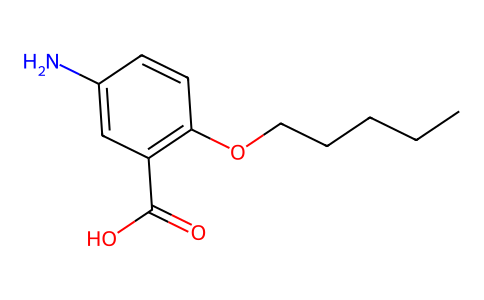 Benzoic acid, 5-amino-2-(pentyloxy)- 13737-91-2
